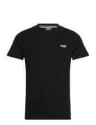 Superdry Essential Contrast Emb Tee Svart