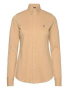 Polo Ralph Lauren Slim Fit Knit Cotton Oxford Shirt Beige