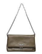 Zadig & Voltaire Rocky Grained Leather Khaki Green