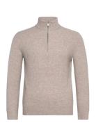 Mango Knitted Sweater With Perkins Neck Beige