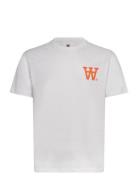 Double A By Wood Wood Wwace Aa Chest Print Tshirt Vit