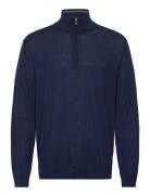 GANT Extrafine Merino Wool Half Zip Marinblå