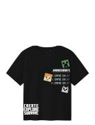 Name It Nkmjafar Minecraft Nreg Ss Top Box Bfu Svart