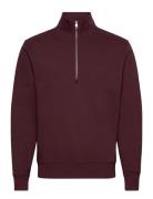 Mango Perkins-Neck Sweater With Zip Burgundy