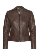 Jofama Diora Classic Leather Jacket Brun