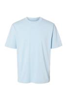 Selected Homme Slhcolman Ss O-Neck Tee Noos Blå