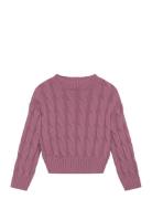 Mango Braided Knitted Sweater Rosa