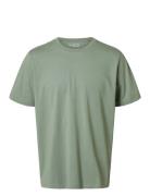 Selected Homme Slhaspen Ss O-Neck Tee Noos Grön