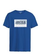 Jack & J S Jcologan Tee Ss Crew Neck Sn Mni Blå