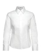 Mango Fitted Cotton Shirt Vit