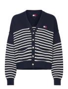 Tommy Jeans Tjw Cable Cardigan Marinblå