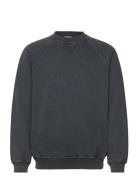 Woodbird Wbzhang Washed Crew Svart