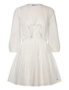 Tommy Jeans Tjw Poplin Tiered Mini Dress Ext Kräm