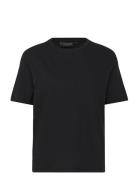 Lexington Clothing Linen Blend Boxy Tee Svart