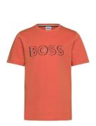 BOSS Short Sleeves Tee-Shirt Orange