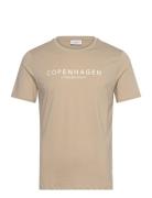 Lindbergh Tee With Hd Lindbergh Flag Beige