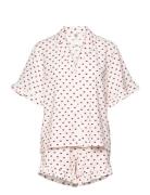 Lindex Pyjama Shortsset Seersucker Röd