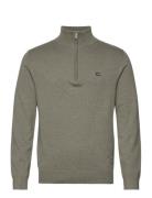 Lexington Clothing Cotton Half-Zip Sweater Khaki Green