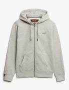 Superdry Essential Logo Zip Hoodie Hb Grå