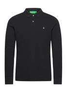 United Colors Of Benetton L/S Polo Shirt Svart