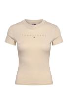 Tommy Jeans Tjw Slim Tonal Linear Tee Ext Beige