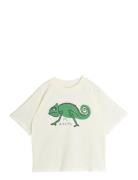 Mini Rodini Lizard Sp Ss Tee Vit