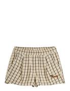 Mini Rodini Gingham Yd Woven Shorts Beige