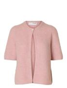 Selected Femme Slfsia Ras 2/4 Rib Knit Cardigan Noos Rosa