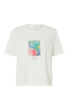 Selected Femme Slfessential Ss Boxy Printed Tee Vit