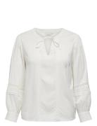 ONLY Carmakoma Carmibel Life Ls V-Neck Blouse Wvn Vit