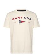 GANT Graphic Ss T-Shirt Kräm