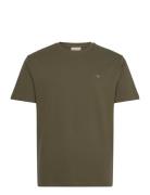 GANT Texture Ss T-Shirt Khaki Green