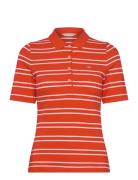 GANT Slim Stripe Shield Ss Pique Polo Röd