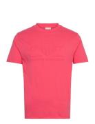 GANT Reg Tonal Shield Ss T-Shirt Röd