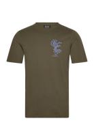 Scotch & Soda Left Chest Artwork T-Shirt Khaki Green