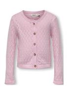 Kids Only Kmgmegan Life Ls Cardigan Knt Noos Rosa