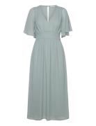 Bubbleroom Butterfly Sleeve Midi Dress Blå