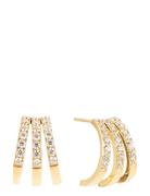 By Jolima Trippel Crystal Earring Guld