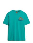 Superdry Cl Great Outdoors Chest Tee Blå