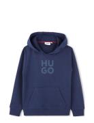 Hugo Kids Hooded Sweatshirt Marinblå