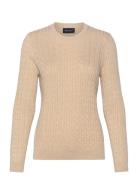 Lexington Clothing Organic Cotton Cable Knitted Sweater Beige