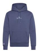 Polo Ralph Lauren Logo Double-Knit Hoodie Blå