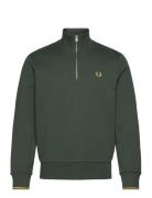 Fred Perry Half Zip Sweatshirt Khaki Green