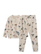 Liewood Wilhelm Printed Pyjamas Set Beige