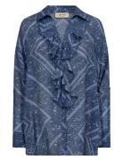MOS MOSH Mmjelena Boarda Shirt Marinblå
