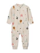 Liewood Birk Printed Pyjamas Jumpsuit Beige