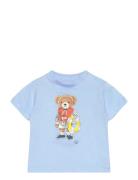 Ralph Lauren Baby Polo Bear Cotton Jersey Tee Blå