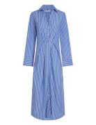 Tommy Hilfiger Soft Co Knot Ls Shirt Dress Blå