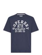 Superdry Athletic Ess Tee Marinblå