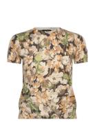 Lauren Ralph Lauren Floral Cotton-Blend Short-Sleeve Sweater Grön